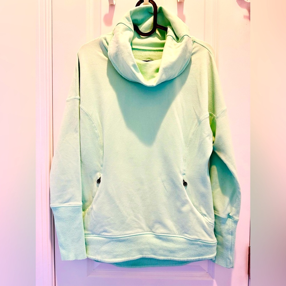 Lululemon Mint Green Cowl Neck Sweatshirt